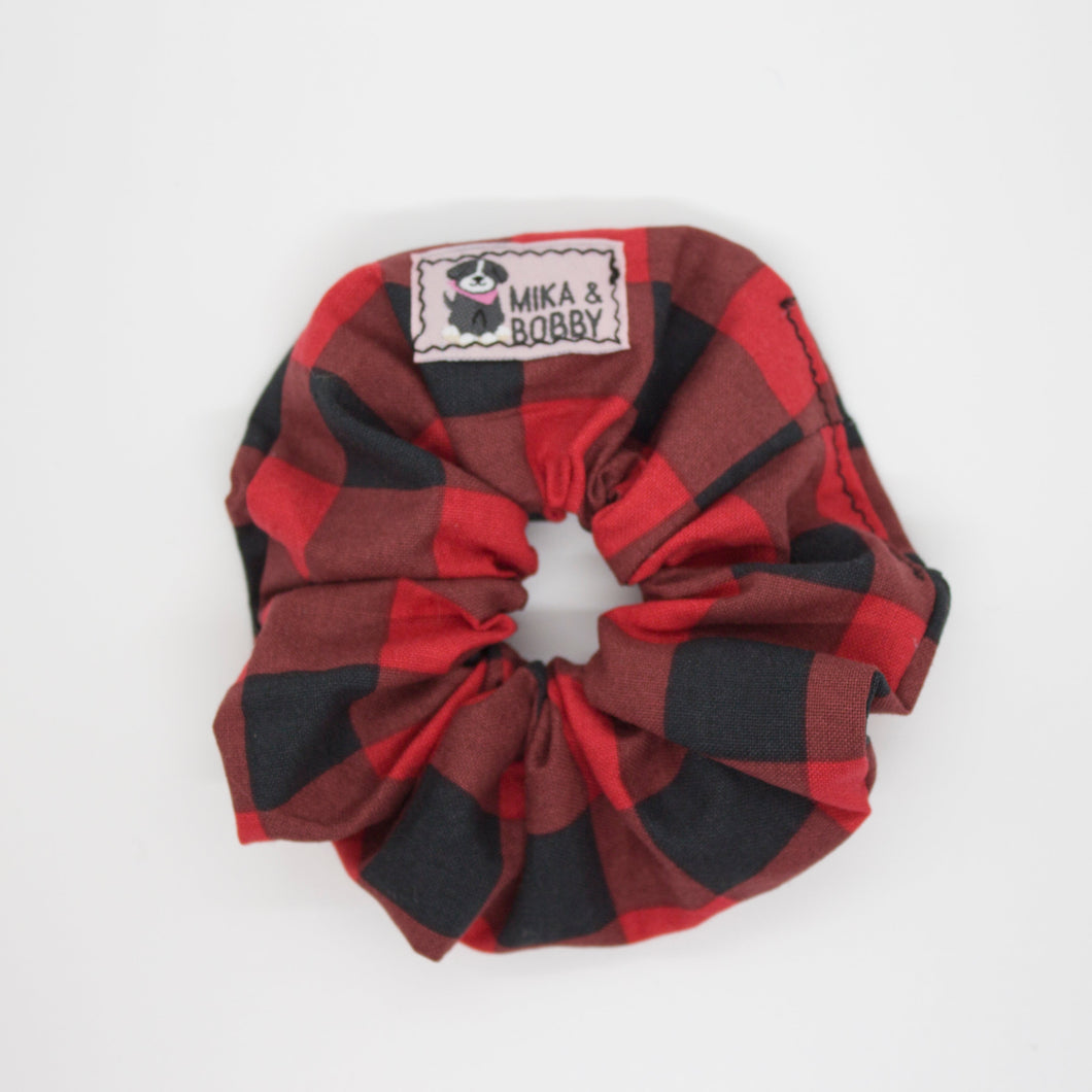 Scrunchie Red and Black Plaid