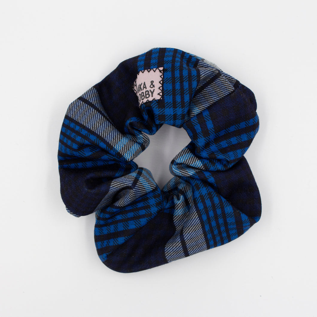 Scrunchie Cozy Blue Plaid