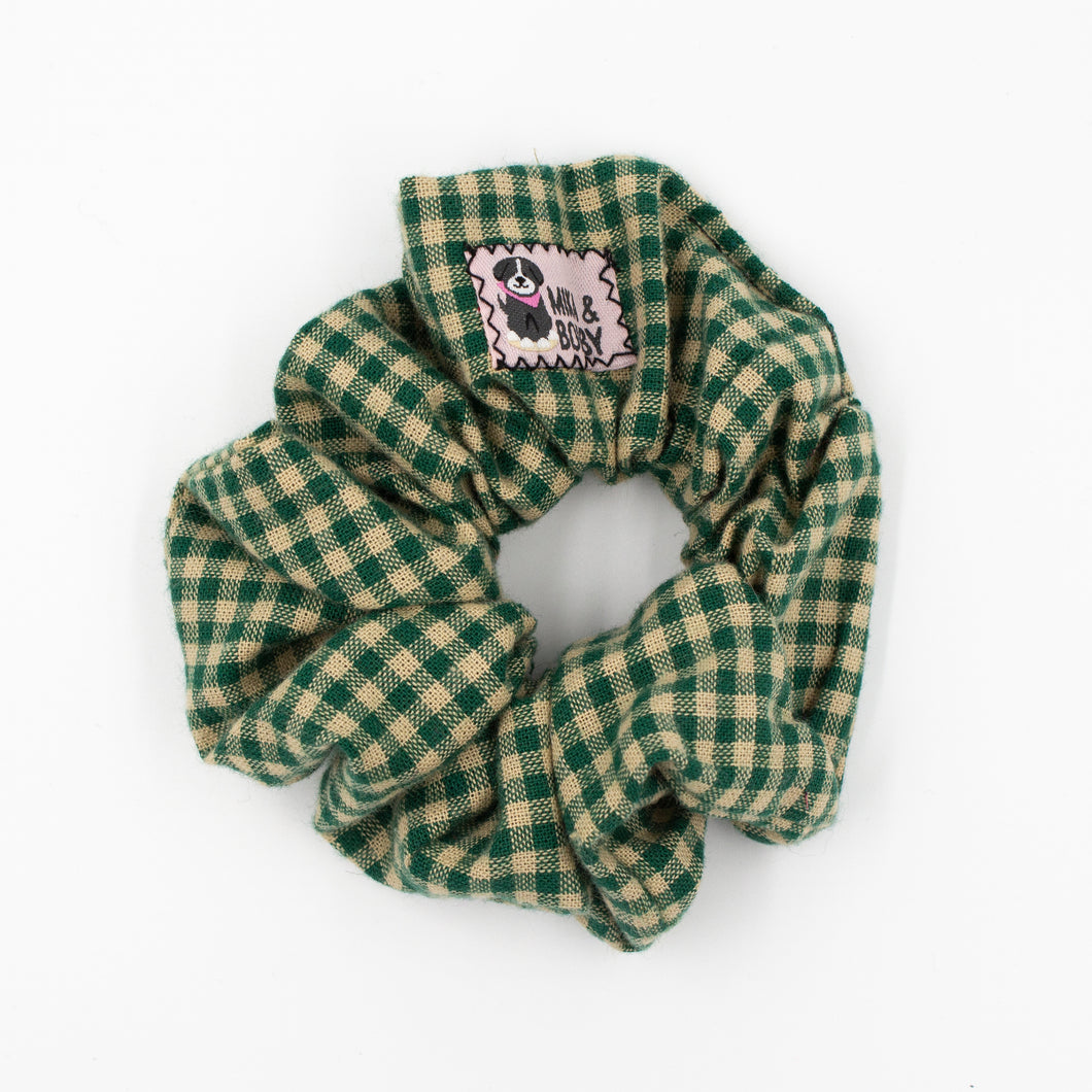 Scrunchie Green Plaid